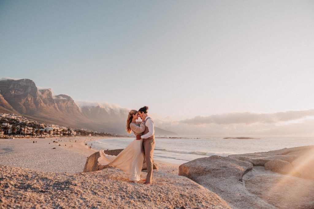 boho beach wedding capetown beach